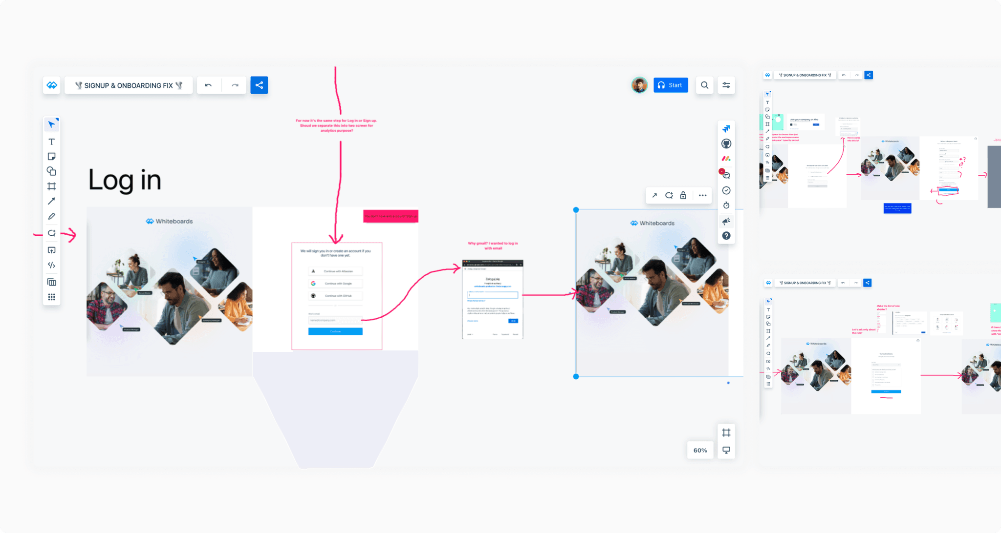 Tailored Whiteboards onboarding flow