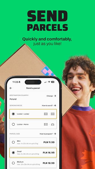 InPost app parcel sending