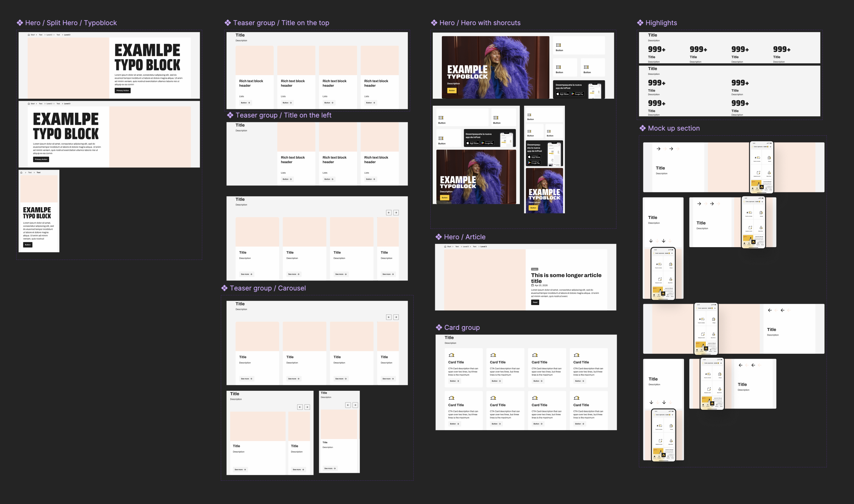 InPost sections in Figma