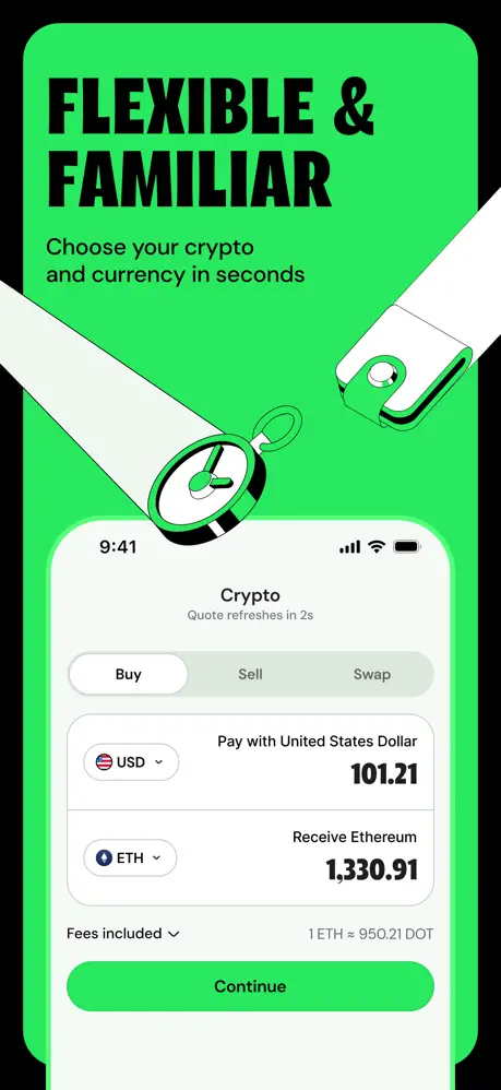 Ramp Network crypto purchase flow
