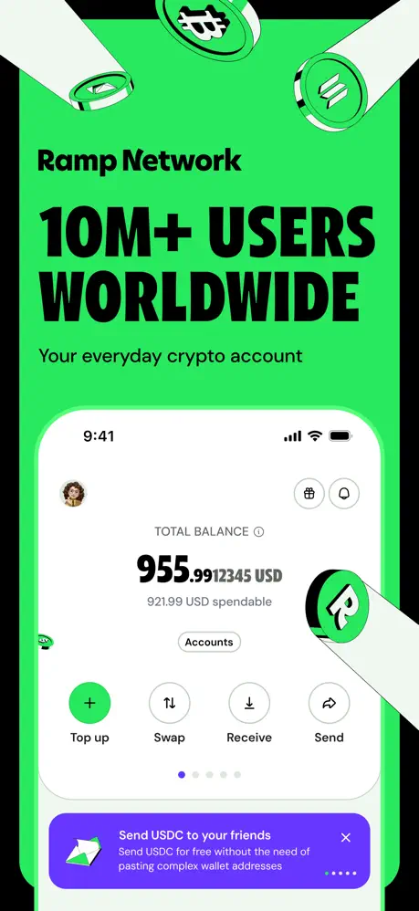 Ramp Network app account overview