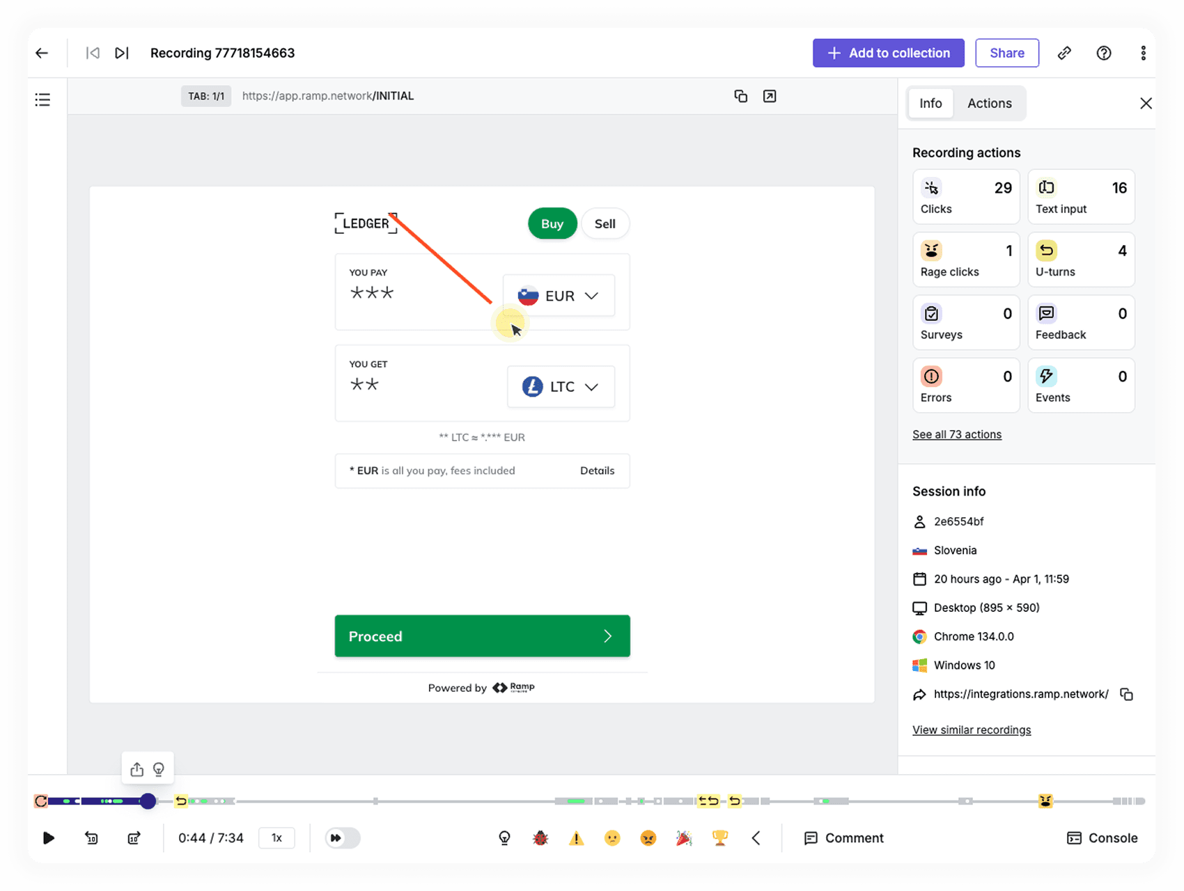 Competitor analysis for the exchange flow